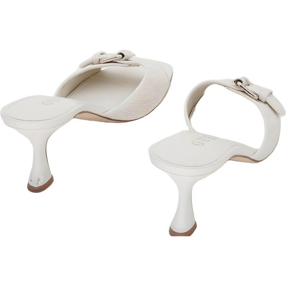 GUESS Dista Ivory Woven Raffia Slip-On Heeled Mules Women's US 9M - Picture 3 of 6